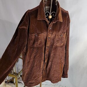 Original Weatherproof Men's Brown Corduroy Button-down Size XL